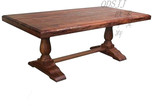 北欧宜家实木餐桌罗马柱工作桌原木办公桌创意咖啡桌会议桌书桌