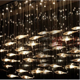 现代简约客厅餐厅水晶灯飞鱼吊灯LED时尚酒店创意个性工程灯具