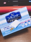 现货 日本代购 Unicharm尤妮佳 Silcot 不掉棉絮天然化妆棉 80枚