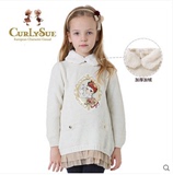 curlysue童装专柜正品可爱秀冬季款女童加厚舒适保暖长袖针织毛衣