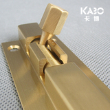 KABO德国卡博对双开门加厚明装纯铜全铜插销门栓闩锁扣器金色青古