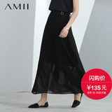 初上市价189元*Amii[极简主义]半透视宽松长款大码半身裙伞裙长裙