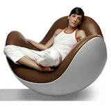 不倒翁椅 玻璃钢蛋壳椅 创意摇摇椅午休闲躺椅 懒人沙发椅