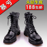 3515强人正品军靴男式春秋单款特种兵军勾户外靴中筒靴工装靴军鞋