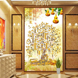 欧式花纹瓷砖艺术壁画客厅沙发酒店电视墙瓷砖背景墙3d摇钱树雕刻