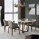 北欧宜家创意饭桌实木大理石餐桌现代小户型长方形餐桌椅组合6人