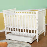 爱斯博儿婴儿床实木欧式松木环保漆BB宝宝床白色出口多功能儿童床