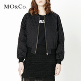 MO&Co.冬装外套棉衣女欧美立领短款长袖棉服潮显瘦MA144COD01moco