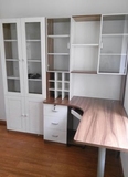 宁波整体家具定制转角电脑桌组合书柜办公桌家用书桌书架写字台