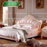 公主床田园床婚床1.8米大床橡木床实木床1.5米真皮床欧式床双人床