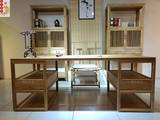 新中式免漆仿古书桌老榆木实木办公桌写字台简约古典画案家具精品