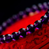 5a乌拉圭紫水晶手链女 单圈 转运招桃花天然水晶饰品手串生日礼物