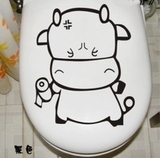 厕所贴纸防水墙贴卫生间浴室可爱卡通个性马桶贴马桶盖坐便器贴画