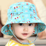 宝宝帽子春夏男女童纯棉太阳帽0-1-2岁儿童遮阳帽韩国婴儿盆帽潮