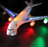 超大万向轮飞机A380客机带灯光非遥控儿童电动玩具包邮
