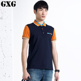 GXG[特惠]男装夏装 男士时尚深藏青休闲短袖polo衫潮#42224323
