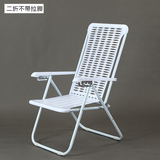 夏季麻将椅折叠椅午休椅沙滩椅竹椅躺椅睡椅靠椅白色塑料椅午睡椅