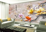 大型电视背景墙画壁画中式精典客厅沙发卧室3D立体定制背景墙壁画