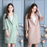 飘轩P163F335专柜正品2016秋季新款女装韩版时尚风衣中长外套