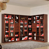 御品工匠 书架书柜自由组合 实木书柜子 带门书柜书橱 储物文件柜