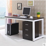 忆美新款钢木台式电脑桌简易书桌家用写字桌办公桌带抽屉柜可订做