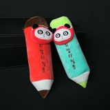 四川成都旅游纪念品可爱熊猫多功能笔袋铅笔形毛绒公仔笔盒化妆包