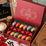 包邮马卡龙正宗法式甜点12枚6粒巧克力生日表白七夕情人节礼物