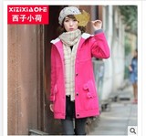 西子小荷2016年冬装初中高中学生新款韩版少女毛呢外套呢子大衣女