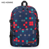 HKS－HOMME双肩包女韩版潮书包男中学生大容量旅行包休闲运动背包