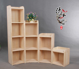 包邮特价实木头书柜自由组合简约格子置物小柜子儿童书架简洁大方