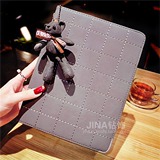 仿皮布熊air2平板电脑ipad 保护套mini23/4迷你1卡通智能 iPad苹