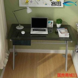 PPD思客 台式电脑桌 时尚书桌钢化玻璃简约办公桌1.2米现代客厅桌