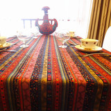 高档外贸圆桌布东南亚民族风日式方桌布台布藏式泰式家居桌布定制