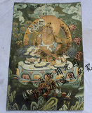 西藏佛像 尼泊尔唐卡画像 织锦绣 丝绸绣 财宝天王黄财神唐卡刺绣