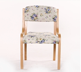 简约新古典复古实木餐椅美式拉扣椅子真皮橡木化妆椅