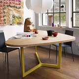 帕鲁格简约现代三角圆形餐桌时尚创意办公会议可定制大小户型书桌