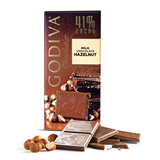 现货比利时代购进口高迪瓦Godiva41%歌帝梵榛子牛奶巧克力排块100