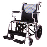 鱼跃老人轮椅车铝合金折叠轻便旅行轮椅H032C残疾人手推便携轮椅