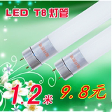 LED灯管T8日光灯管玻璃灯管光管 T8支架灯1.2/0.9/0.6米18W平盖