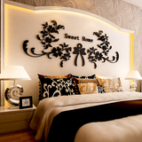 温馨浪漫亚克力水晶3D立体墙贴画卧室床头电视背景墙房间家居装饰