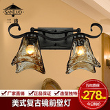 三洛 美式乡村壁灯古典镜前灯 欧式复古地中海客厅卧室卫生间灯具