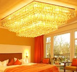 聚宝盆水晶灯客厅灯大气LED吸顶灯方形 现代时尚传统卧室灯饰灯