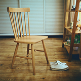温莎椅 实木美式乡村餐桌组合家具竖靠背餐椅北欧简约咖啡厅餐椅