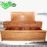 红木家具实木床刺猬紫檀1.8米双人床现代中式花梨木雕花储物婚床