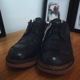 visvim 2012AW PATRICIAN W.T.-FOLK 黑色 雕花 皮鞋