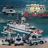兼容乐高军事系列人仔偶儿童益智玩具积木水上艇战车飞机航空母舰