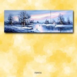 纯手工手绘油画俄罗斯风格雪景可定制