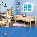 特价儿童家居全实木进口芬兰松品牌儿童环保小矮床实木儿童床