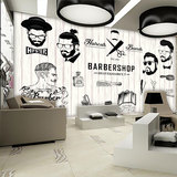 立体3D大型欧式个性创意手绘木板条纹理发店发廊主题背景墙纸壁画