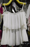 夏装韩版气质时尚女装层层荷叶边百褶吊带背心蛋糕公主雪纺衫6326